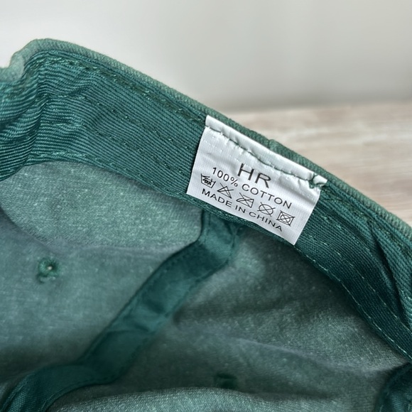 NWT Denim Dog mom printed logo green baseball cap - Picture 5 of 7